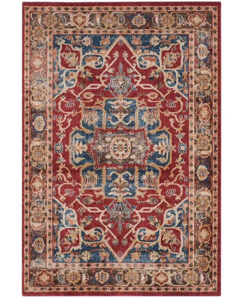 Safavieh Bijar BIJ605 Red and Royal 4' x 6' Area Rug