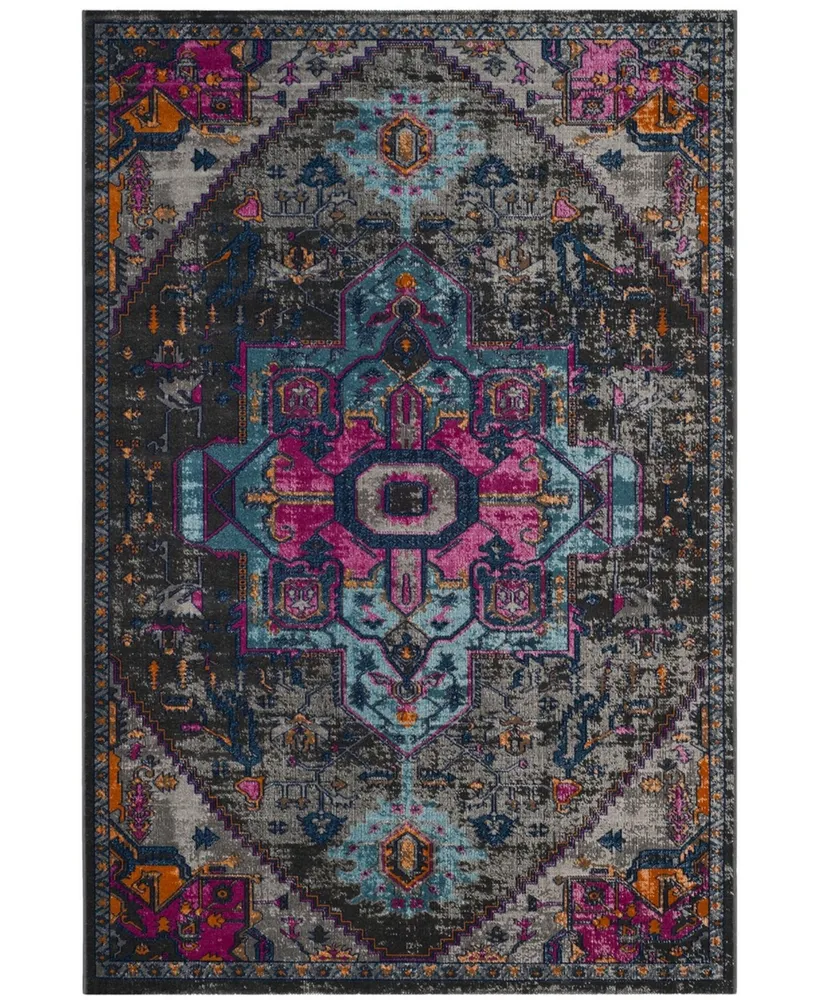 Safavieh Artisan ATN332 Gray and Fuchsia 3' x 5' Area Rug