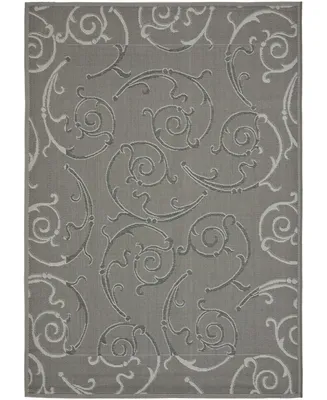 Safavieh Courtyard CY7108 Anthracite and Light Gray 2'7" x 5' Outdoor Area Rug