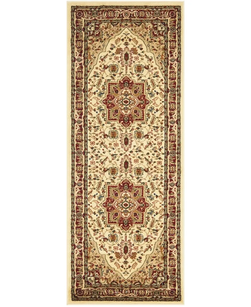 Safavieh Lyndhurst LNH330 Ivory and Red 2'3" x 18' Runner Area Rug