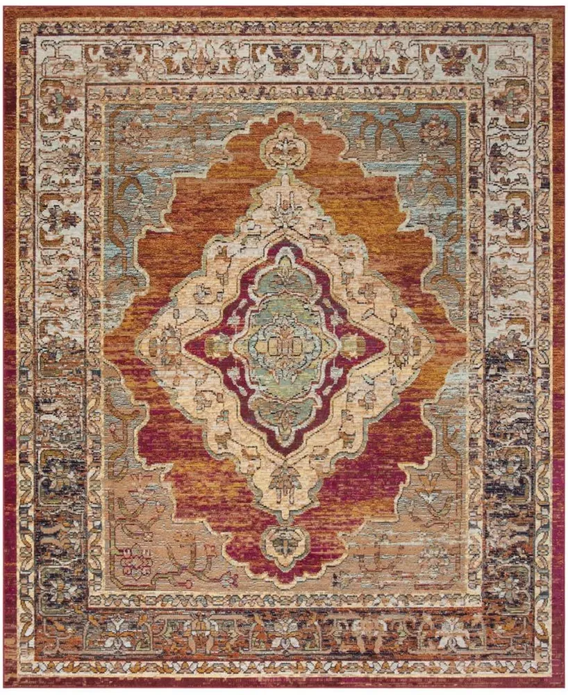 Safavieh Crystal CRS500 Orange and Light Blue 10' x 14' Area Rug