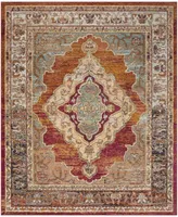 Safavieh Crystal CRS500 Orange and Light Blue 10' x 14' Area Rug