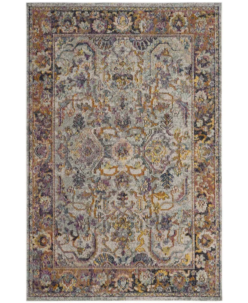 Safavieh Crystal CRS504 Light Blue and Orange 4' x 6' Area Rug