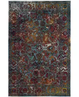 Safavieh Crystal CRS515 Light Blue and Orange 6'7" x 9'2" Area Rug