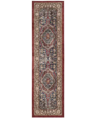 Safavieh Bijar BIJ636 Royal and Brown 2'3" x 6' Runner Area Rug