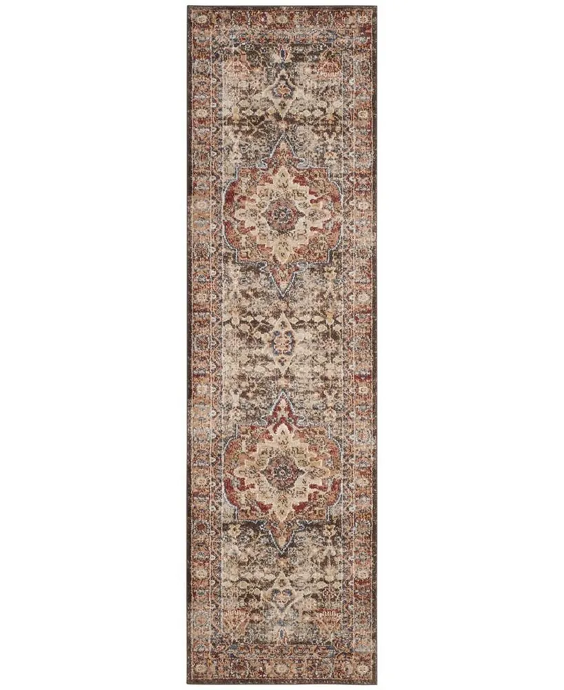 Safavieh Bijar BIJ652 Brown and Rust 2'3" x 6' Runner Rug