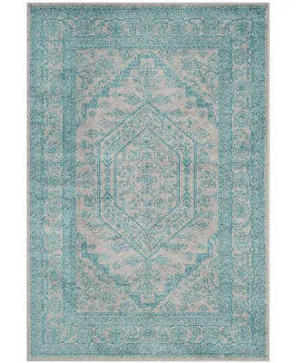 Safavieh Adirondack 108 Light Gray and Teal 6' x 9' Area Rug