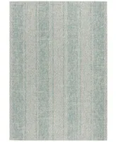 Safavieh Courtyard CY8736 Light Gray and Aqua 2'7" x 5' Sisal Weave Outdoor Area Rug