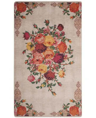 Safavieh Daytona DAY115 Cream and Orange 5'1" x 7'6" Area Rug