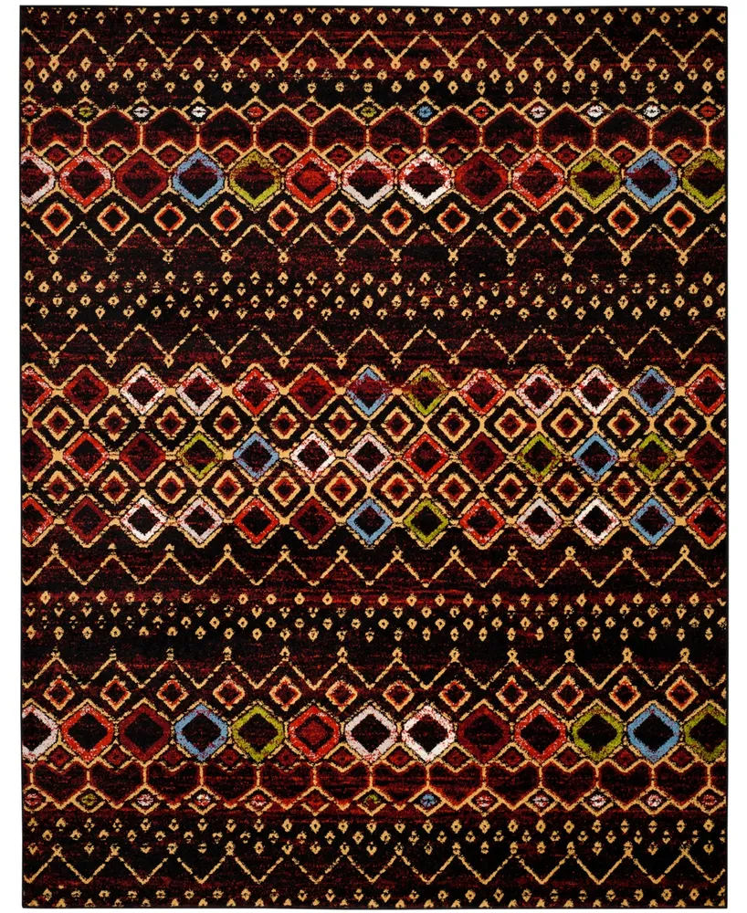 Safavieh Amsterdam Black and Multi 10' x 14' Outdoor Area Rug