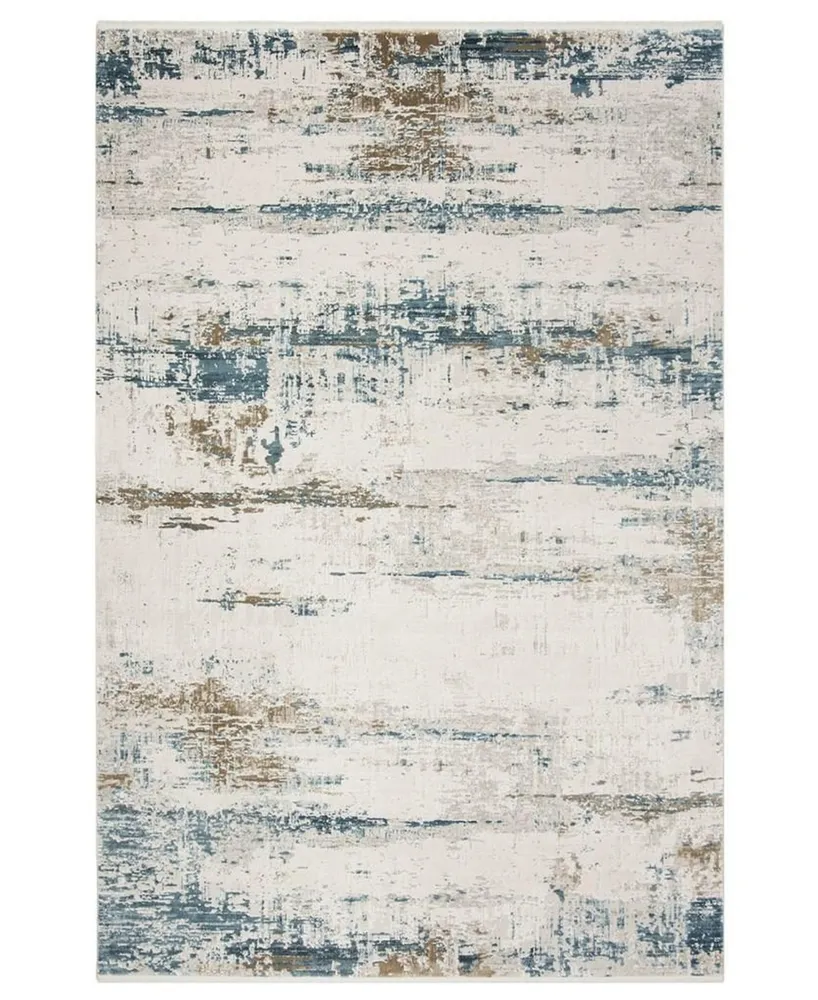 Safavieh Eclipse ECL226 Beige and Blue 4' x 6' Sisal Weave Area Rug