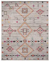 Safavieh Adirondack 208 Light Gray and Red 6' x 9' Sisal Weave Area Rug