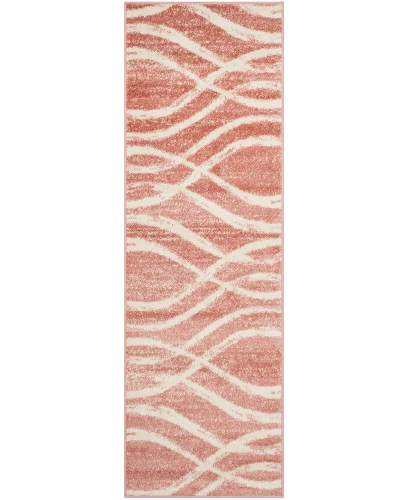 Safavieh Adirondack 125 Rose and Cream 2'6" x 12' Runner Area Rug