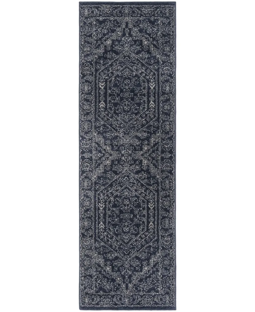 Safavieh Adirondack 108 Navy and Ivory 2'6" x 10' Runner Area Rug