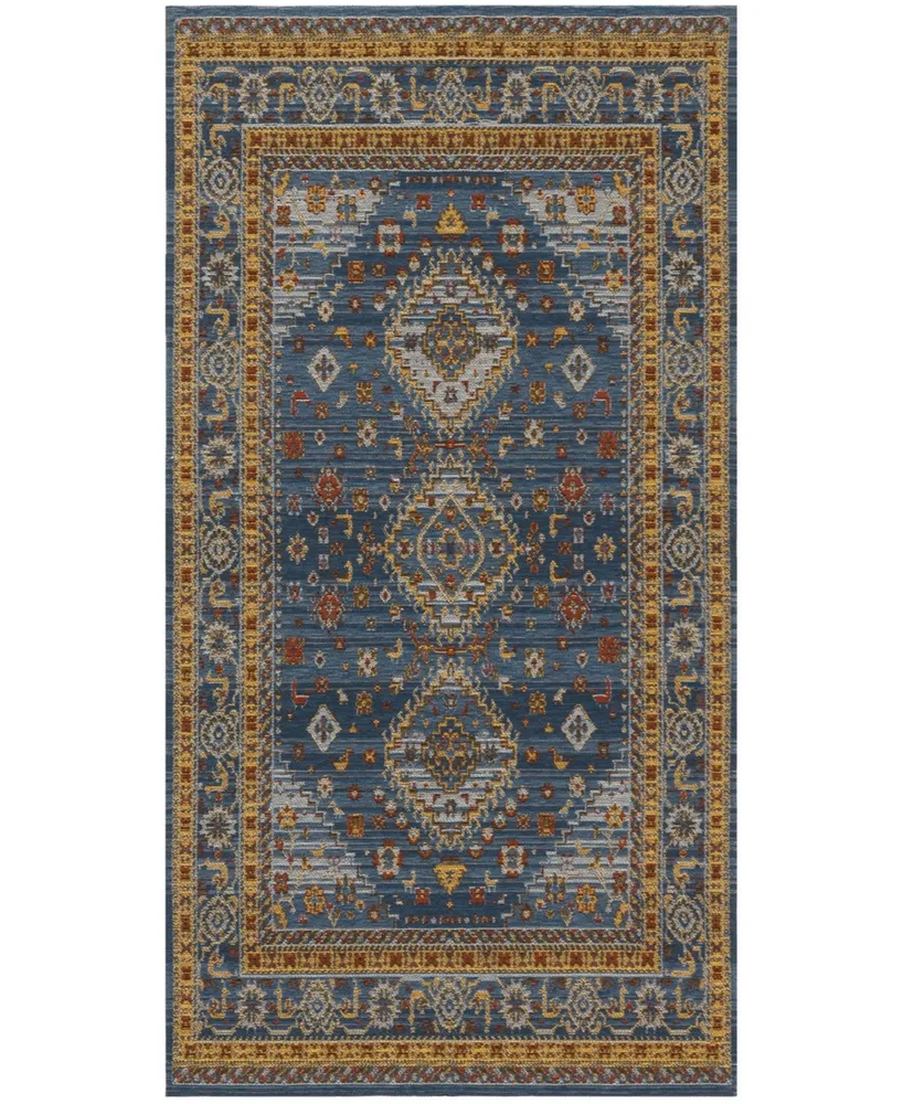 Safavieh Classic Vintage CLV114 Blue and Gold 4' x 6' Area Rug