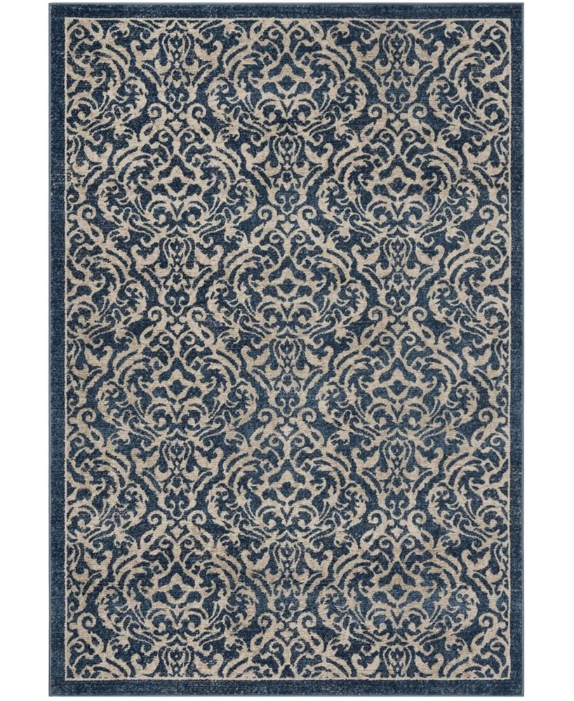 Safavieh Brentwood BNT810 Navy and Creme 3' x 5' Area Rug