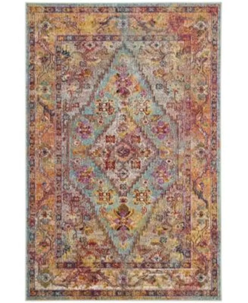 Safavieh Crystal Crs507 Light Blue Orange Area Rug Collection