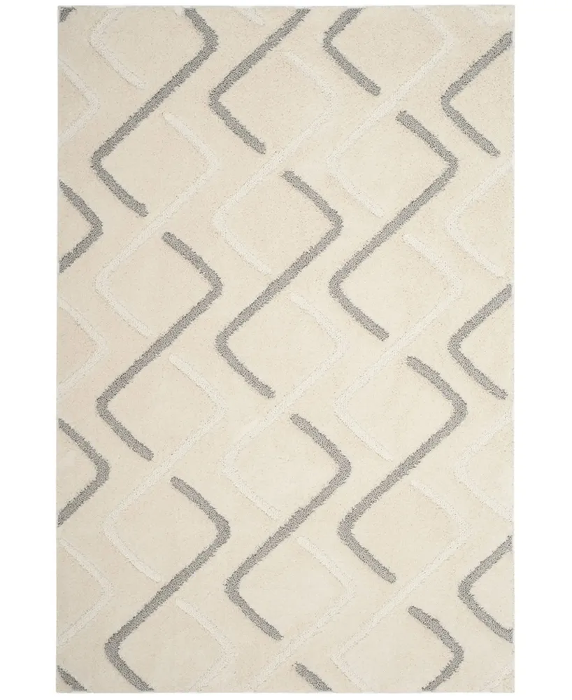 Safavieh Olympia OSG322 Cream and Gray 4' x 6' Area Rug