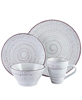 Elama Malibu Sands 16 Piece Dinnerware Set in Shell