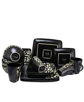 Elama Savannah 16 Piece Stoneware Dinnerware Set