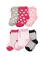 Luvable Friends Baby Girls Newborn Socks Set