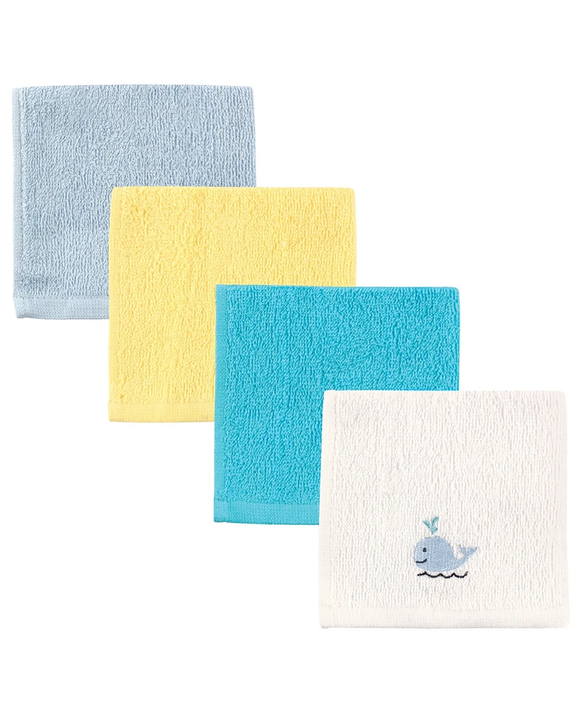 Luvable Friends Baby Boy Super Soft Cotton Washcloths