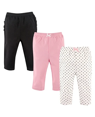 Hudson Baby Girls Cotton Pants 3pk