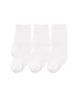 Touched by Nature Baby Boys Unisex Organic Cotton Socks, White, 0-6 Months