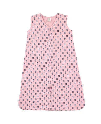 Touched by Nature Baby Girls Organic Cotton Sleeveless Wearable Sleeping Bag, Sack, Blanket, Tiny Flower