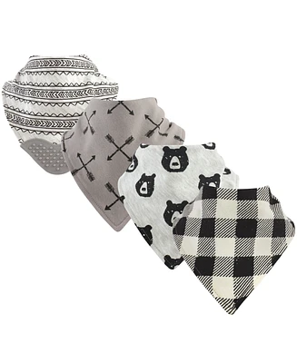 Yoga Sprout Bandana Bibs with Teether, 4-Pack, One