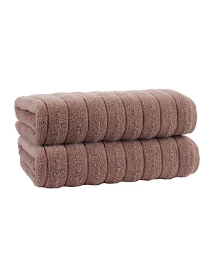 Depera Home Vague Turkish Cotton 2-Pc. Bath Sheet Set