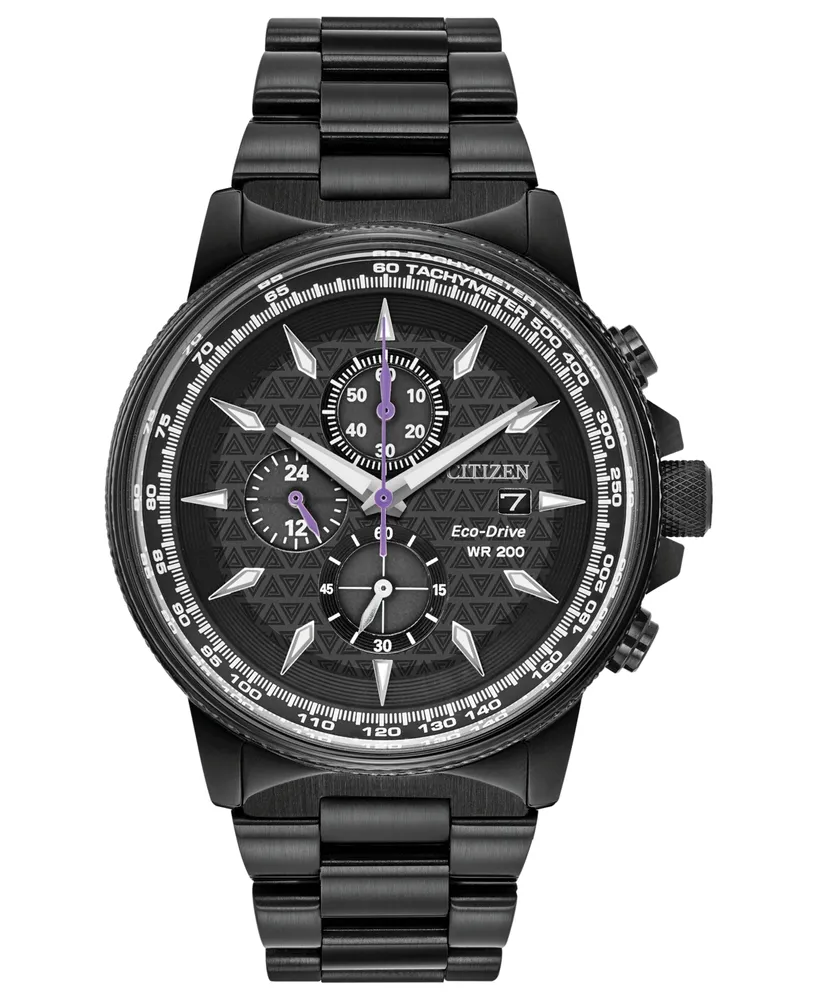 Marvel by Citizen Black Panther Chronograph Black Bracelet Watch 42mm