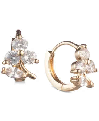 lonna & lilly Gold-Tone Crystal Hoop Earrings