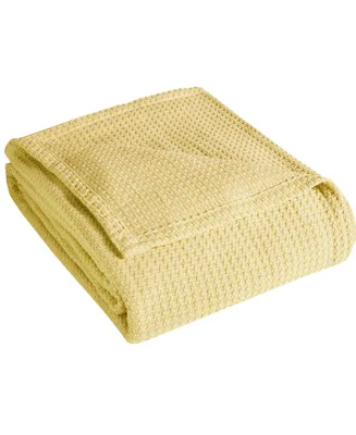 Beatrice Home Grand Hotel Waffle Knit Cotton King Blanket