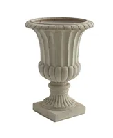 20.25-In. Large Sand Colored Urn Indoor/Outdoor