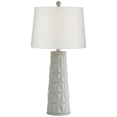 Pacific Coast Geo Pattern Cement Table Lamp