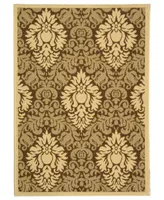 Safavieh Courtyard CY2714 Brown and Natural 4' x 5'7" Outdoor Area Rug