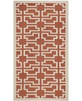 Safavieh Courtyard CY6015 Terracotta and Beige 2'7" x 5' Outdoor Area Rug