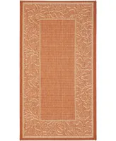 Safavieh Courtyard CY2666 Terracotta and Natural 2'3" x 6'7" Sisal Weave Runner Outdoor Area Rug