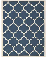 Safavieh Courtyard CY6914 Navy and Beige 9' x 12' Sisal Weave Outdoor Area Rug