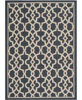 Safavieh Courtyard CY6071 Navy and Beige 5'3" x 7'7" Sisal Weave Outdoor Area Rug