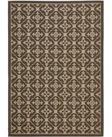 Safavieh Courtyard CY6564 Chocolate and Cream 5'3" x 7'7" Outdoor Area Rug