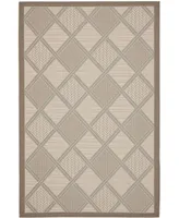 Safavieh Courtyard CY7570 Beige and Dark Beige 4' x 5'7" Outdoor Area Rug