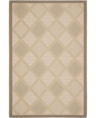 Safavieh Courtyard CY7570 Beige and Dark Beige 6'7" x 9'6" Outdoor Area Rug