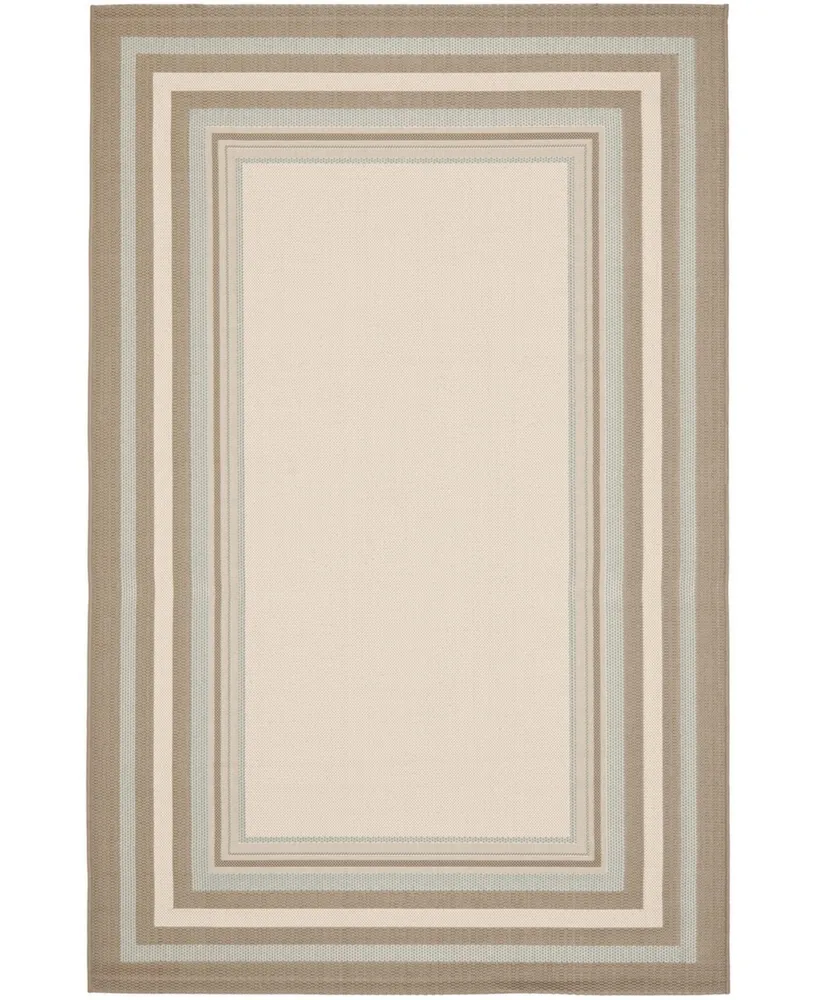 Safavieh Courtyard CY7896 Beige and Blue 5'3" x 7'7" Outdoor Area Rug