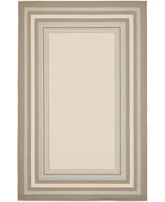 Safavieh Courtyard CY7896 Beige and Blue 5'3" x 7'7" Outdoor Area Rug