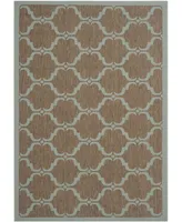 Safavieh Courtyard CY6009 Brown and Aqua 8' x 11' Outdoor Area Rug