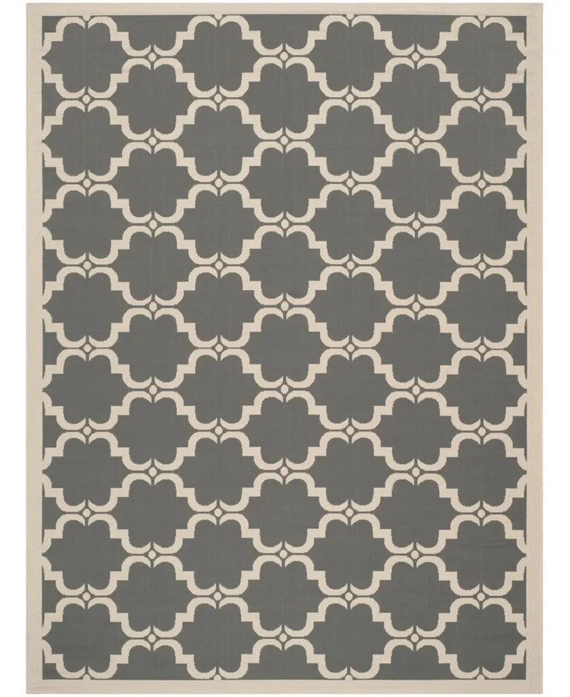 Safavieh Courtyard CY6009 Anthracite and Beige 8' x 11' Sisal Weave Outdoor Area Rug