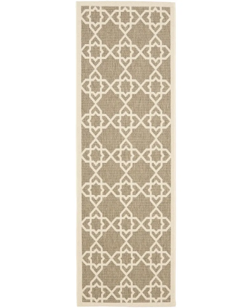 Safavieh Courtyard CY6032 and Beige 2'3" x 6'7" Runner Outdoor Area Rug