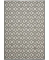 Safavieh Courtyard CY6919 Anthracite and Beige 2'7" x 5' Sisal Weave Outdoor Area Rug